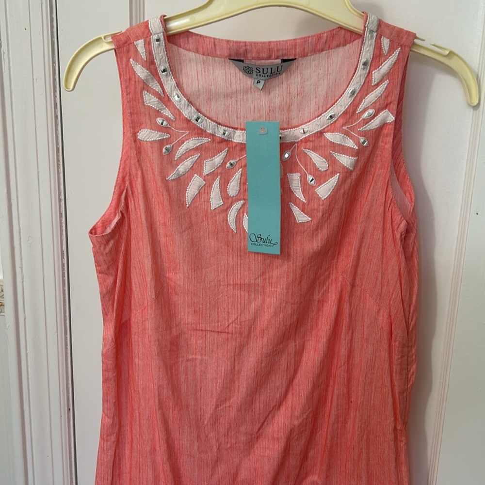 NWT pink beach dress by Sulu collections small sz - Picture 2 of 5